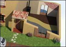 Image 3d de présentation pour société fabricant des terres cuites pour l'architecture