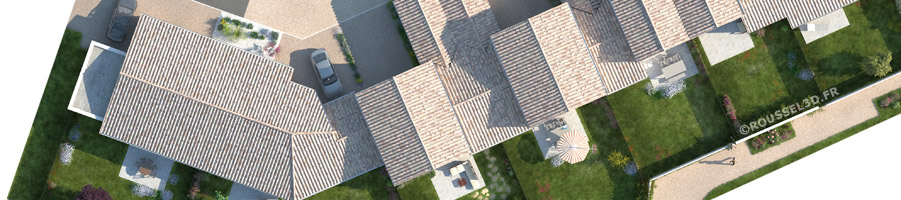 un exemple de plan de masse en 3d réaliste