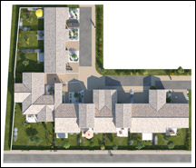 Plan de masse 3D réaliste de la Tranche 4 Caserne Largeau à Niort