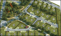 Infographie 3d insérée dans vue drone pour Lotissement en Drôme