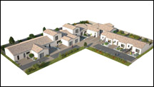 Rendu 3D réaliste de la vue avant de la Tranche 4 Caserne Largeau à Niort